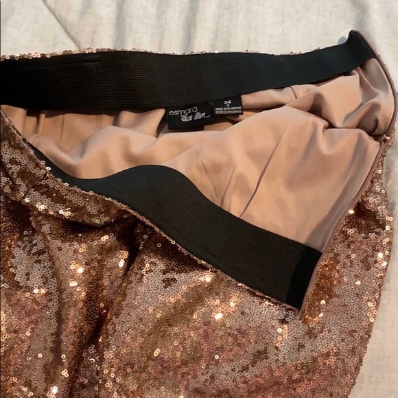 Esmara by Heidi Klum Rose Gold Sequin Skirt - Picture 3 of 3